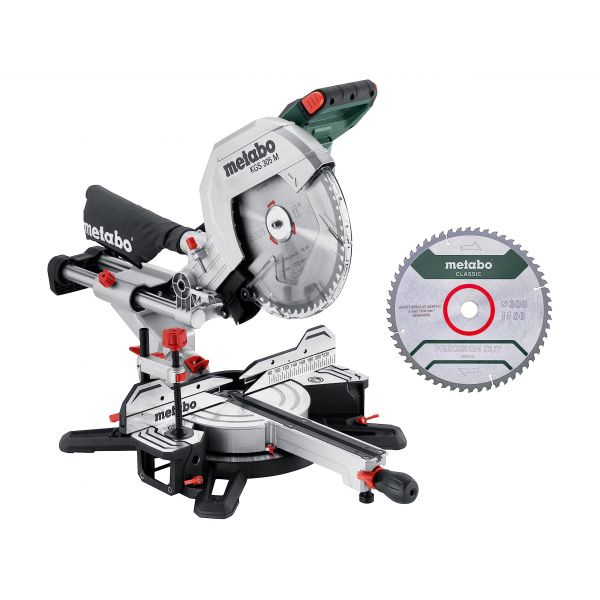 Metabo Serra de Esquadria KGS 305 M Set com Linha de Corte de Precisão e Lâmina de Serra de Carboneto 305"