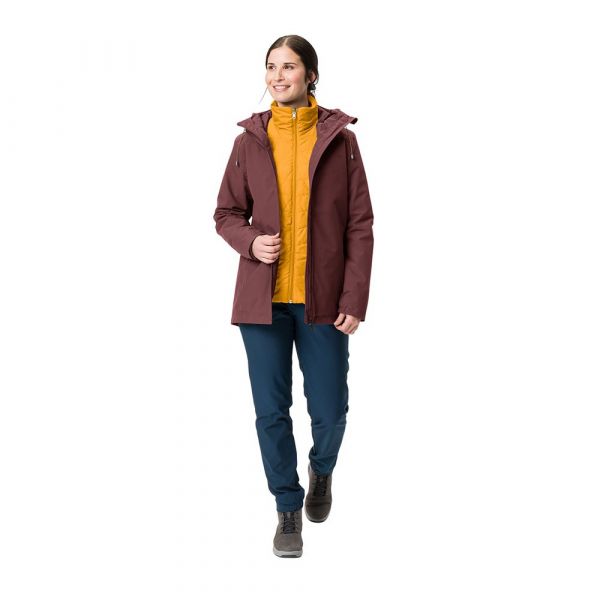 Vaude Mineo 3in1 Detachable Jacket Amarelo,Castanho 36 Mulher