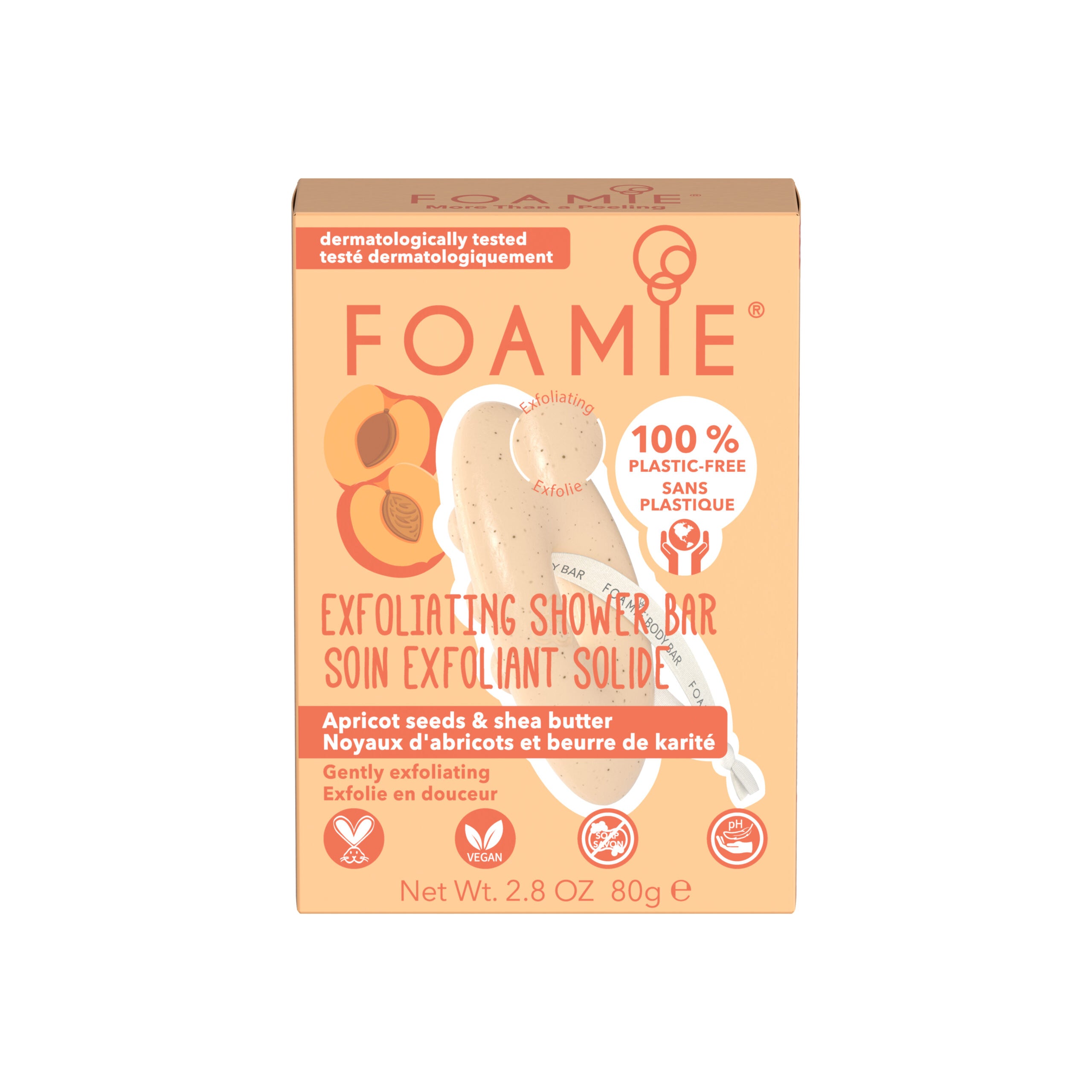 Foamie Gel Banho Sólido Esfoliante - Alperce