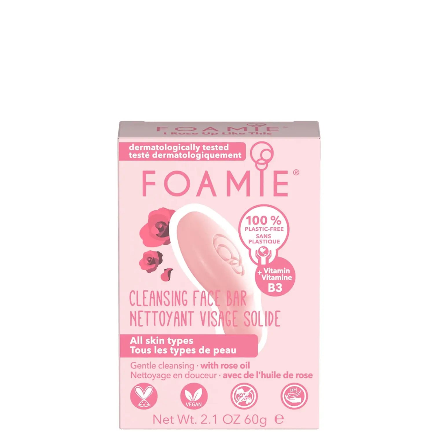 Foamie Barra de Limpeza Facial - Óleo de Rosa