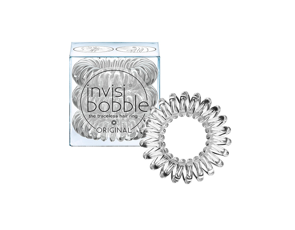 Invisibobble Original Crystal Clear x 3 – Elásticos de Cabelo Anti-Marcas