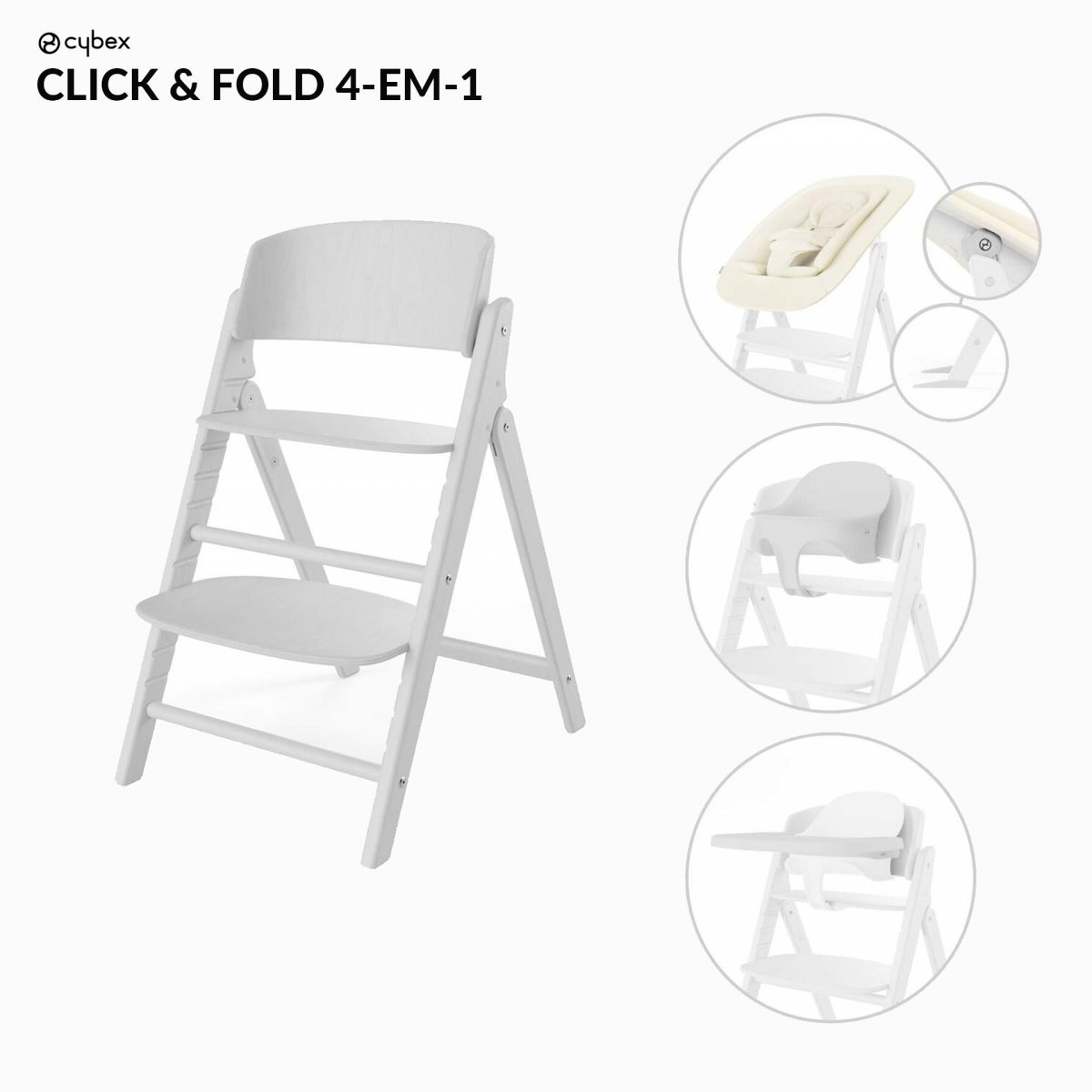 Cybex Click & Fold 4-in-1 All white