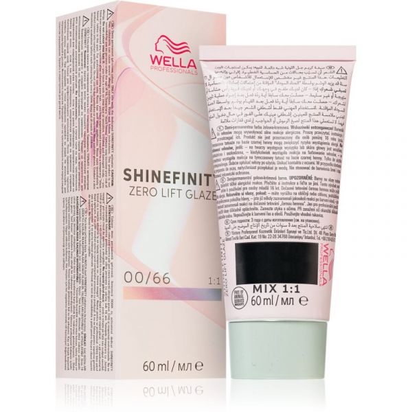 Wella Professionals Shinefinity Zero Lift Glaze Coloração de Cabelo Semi Permanente Tom 00/66 Violet Booster 60ml