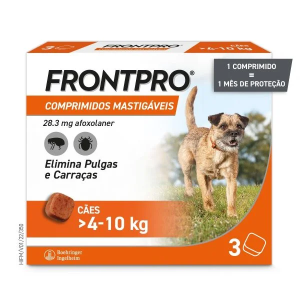 Boehringer Ingelheim Frontpro 28mg M 4-10kg 3 Comprimidos Mastigáveis