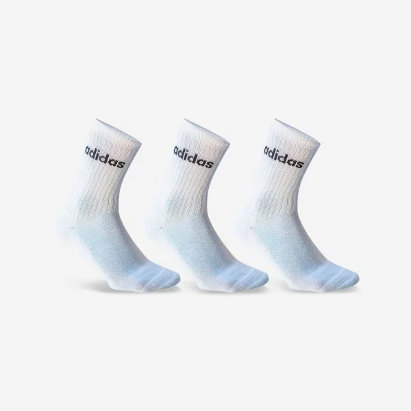 Adidas Meias de Desporto Cano Alto Branco (3 pares)-43/45