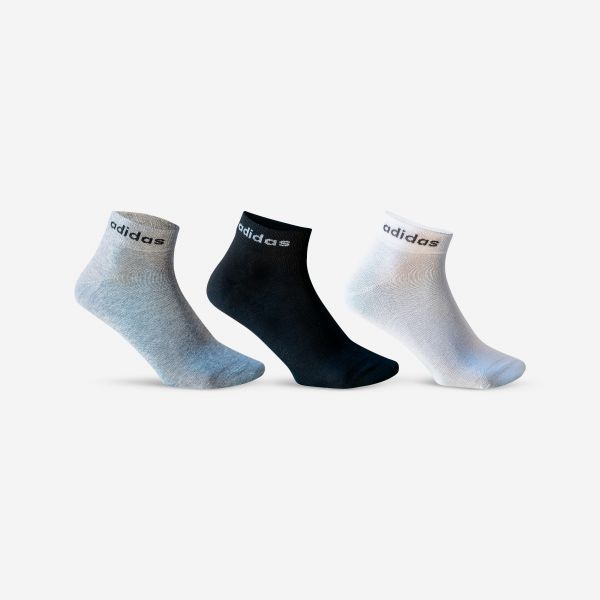 Adidas Meias de Desporto Cano Médio Preto Branco Cinza (3 pares)-40/42
