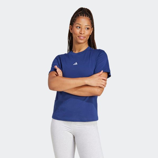 Adidas T-shirt de Fitness em Algodão Azul-s