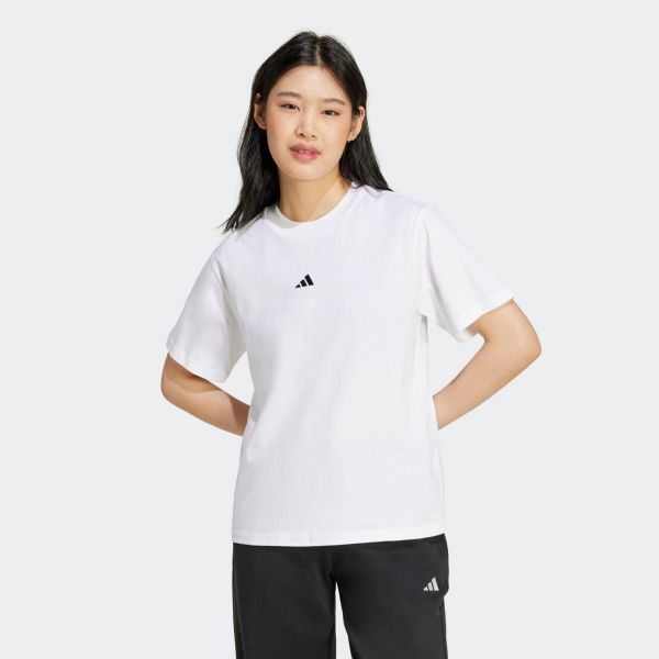 Adidas T-shirt de Fitness em Algodão Branco-l