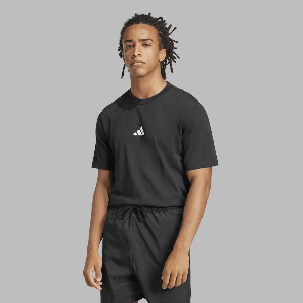 Adidas T-shirt de Fitness em Algodão Preto-s