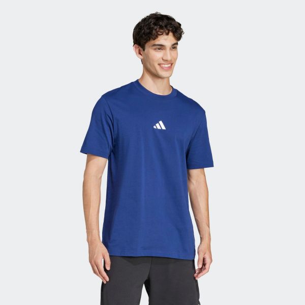 Adidas T-shirt de Fitness em Algodão Azul-m