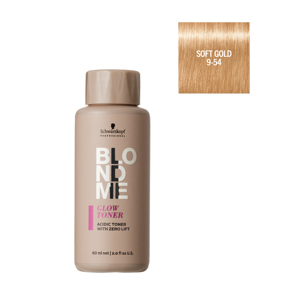 Schwarzkopf - Matizador de Brillo BlondMe Glow Toner 9-54 Dorado Suave 60 ml