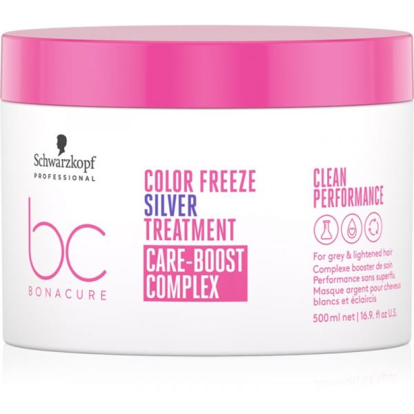 Schwarzkopf Professional Bc Bonacure Color Freeze Silver Máscara Facial Intensiva para Cabelo Loiro e com Madeixas 500ml