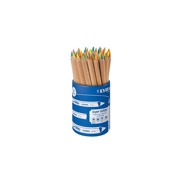 Lyra Lápis de Cor Super Ferby 18cm 4 Cores 36 Un. - 1603713361