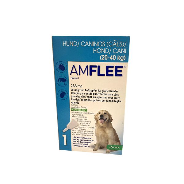 Amflee Pipeta 268mg Cão 20kg-40kg 1 Unidade