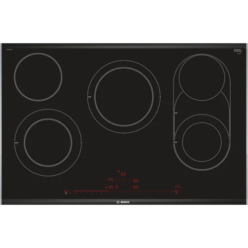 Bosch Serie 8 PKM875DP1D placa Preto, Aço inoxidável Encastre Cerâmica 5 zona(s)