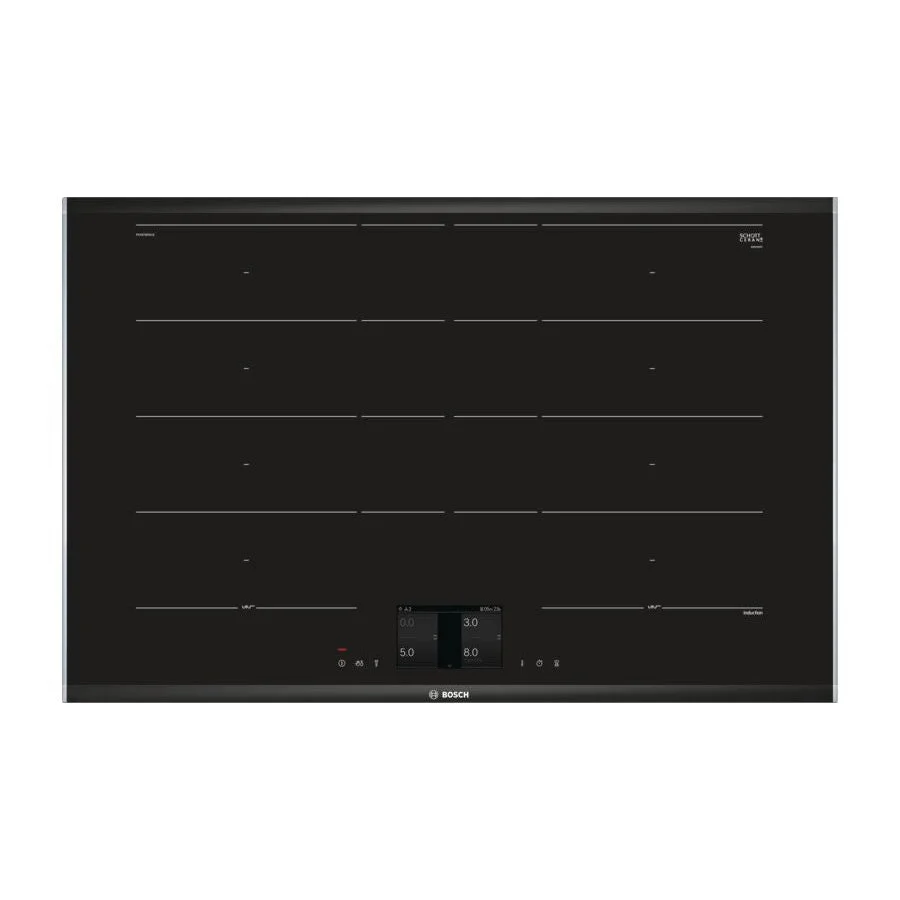 Placa de Indução Bosch PXY875KW1E | 4 zonas, Preto, 7400W