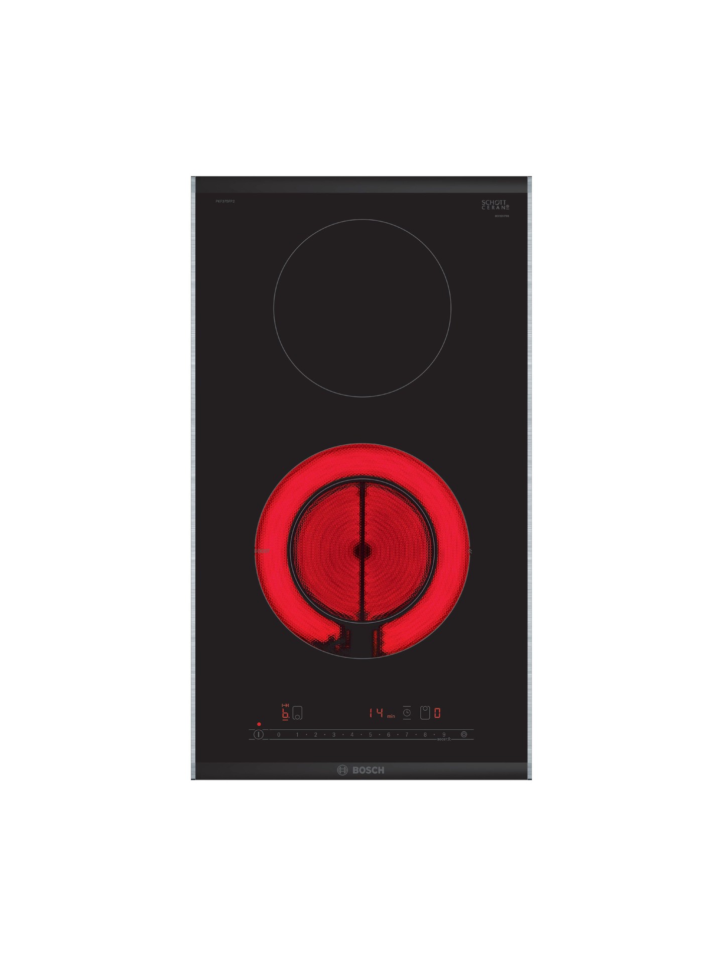 Placa Vitrocerâmica Bosch Serie 6 PKF375FP2E | 30cm, 2 Zonas