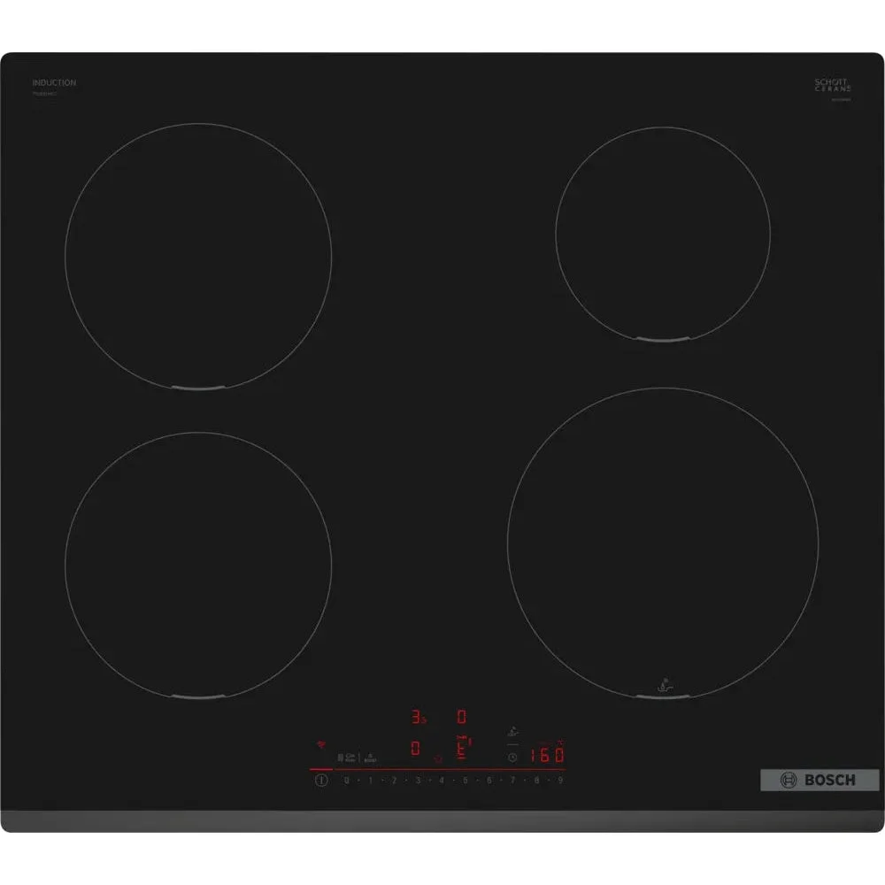 Placa de indução Bosch PIE631HC1E | 60 cm, Preto, 7400W