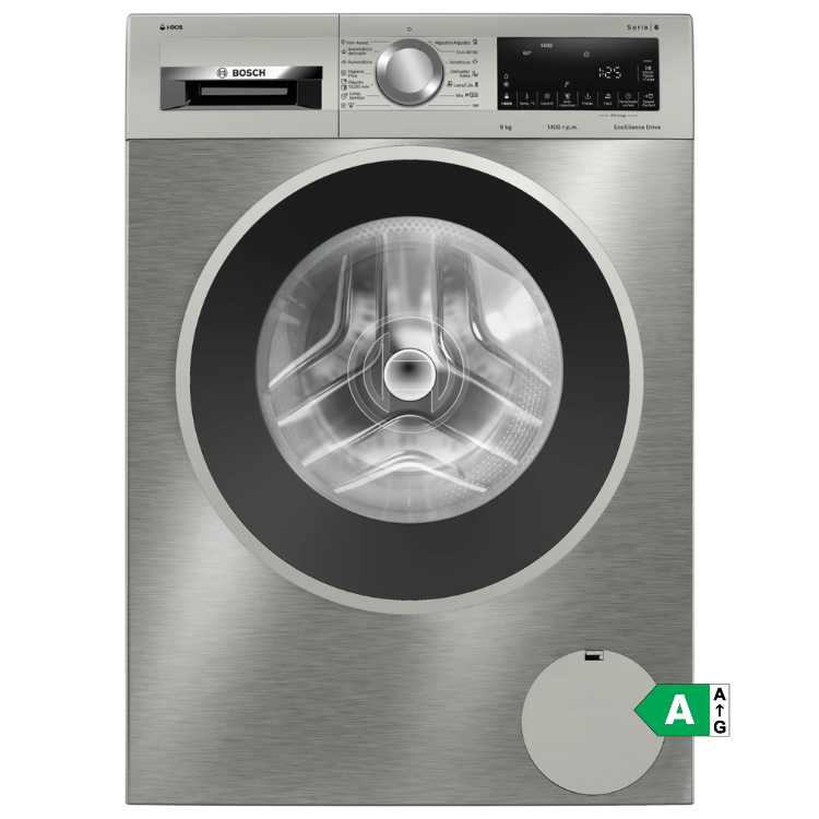Máquina de Lavar Roupa Bosch Serie 6 WGG244FXES 9Kg 1400RPM Classe A Inox