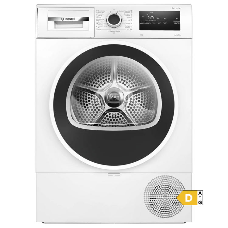 Secador de Roupa BOSCH Wtr85v00es | 8kg, Bomba de Calor, A++