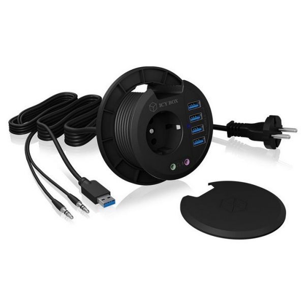 Icy Box 4x USB-A 3.2 (5 Gbit/s) IB-HUB1403A Black - 6030