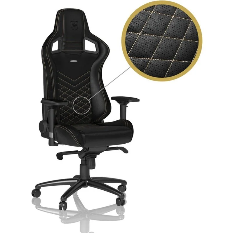 Cadeira Noblechairs EPIC PU Leather Preta/Dourada