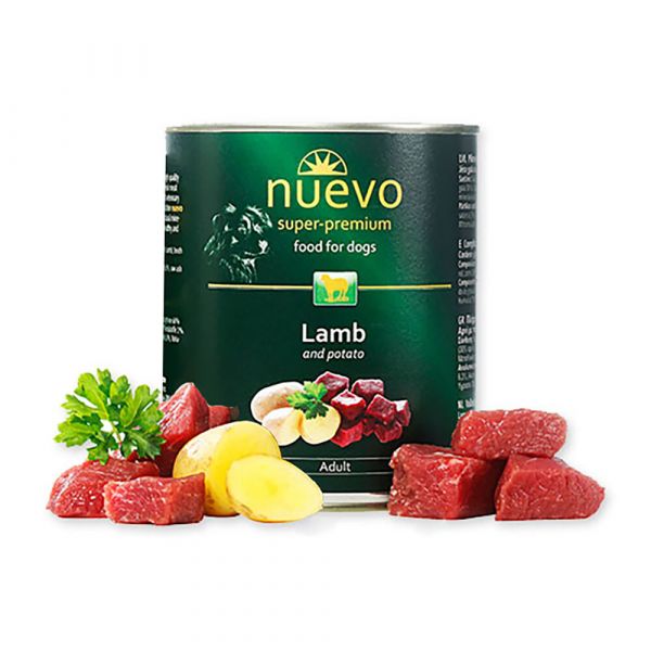 Ração Húmida Nuevo Super Premium Adult Dog Cordeiro e Batata 800 gr
