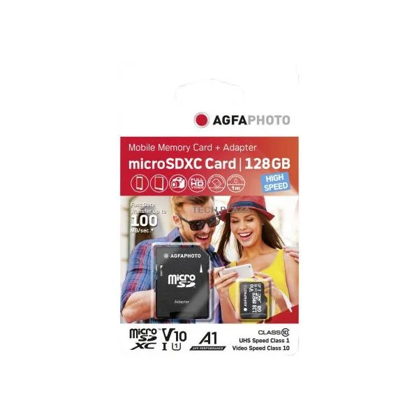 AgfaPhoto 128GB Micro SDXC USH-I High Speed Class 10 U1 - 10583