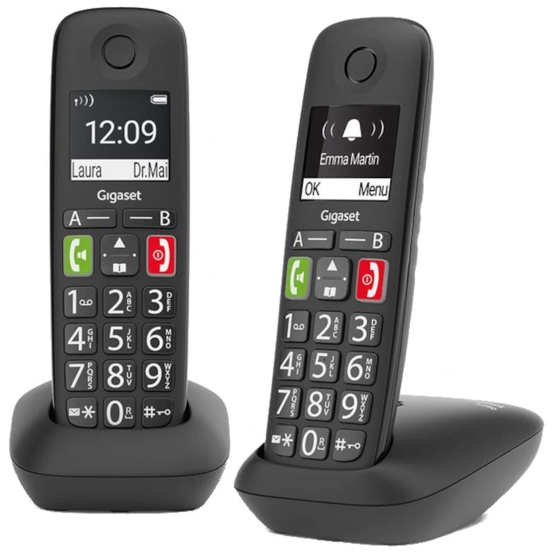 Gigaset E290 Duo Telefone DECT/analógico Preto - Telefone