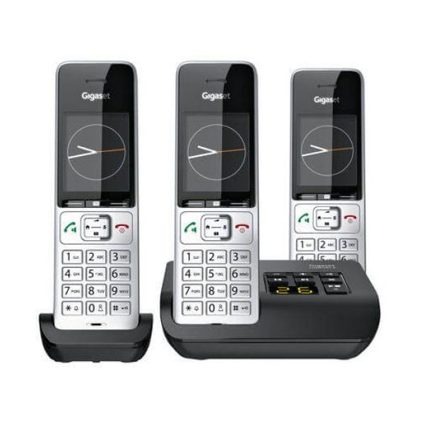 Gigaset Telefone sem-fios COMFORT 500A trio silver-black - L36852-H3023-B111