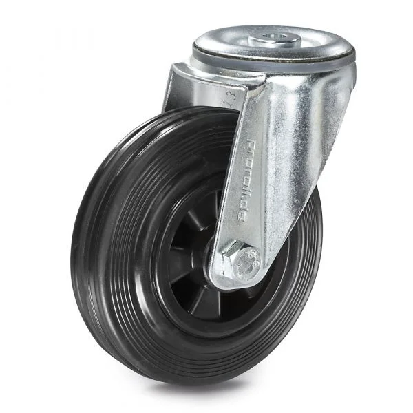 Proroll Pneu de Borracha Maciça em Jante de Plástico, Ø X Largura da Roda 100 X 30 mm, Roda Orientável - M1079549-969263