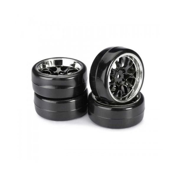 Absima Wheel Set Drift LP Comb/Profile B Black/Chrome 1:10 (4) - 2510041