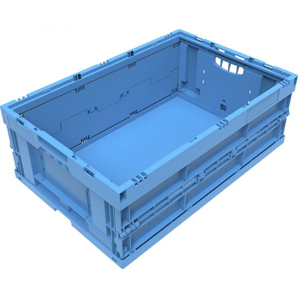 Kaiser+Kraft Caixa Dobrável em Polipropileno, Capacidade de 44 L, sem Tampa, Azul, Empilhável Azul