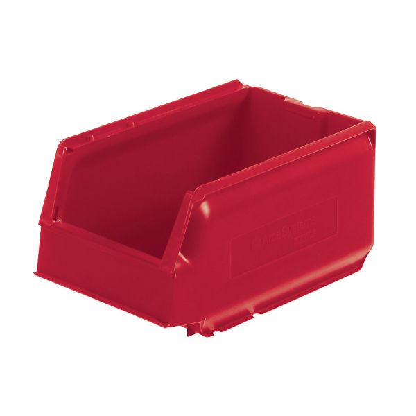 Kaiser+Kraft Caixa de Armazenagem à Vista em Polipropileno, Cxlxa 250 X 148 X 130 mm, Ue de 32 Unid., Vermelho Vermelho Fogo, Semelhante à Ral 3000