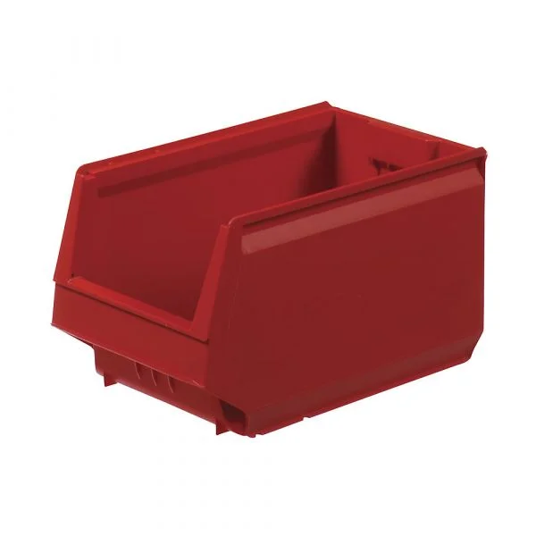 Kaiser+Kraft Caixa de Armazenagem à Vista em Polipropileno, Cxlxa 350 X 206 X 200 mm, Ue de 8 Unid., Vermelho Vermelho Fogo, Semelhante à Ral 3000
