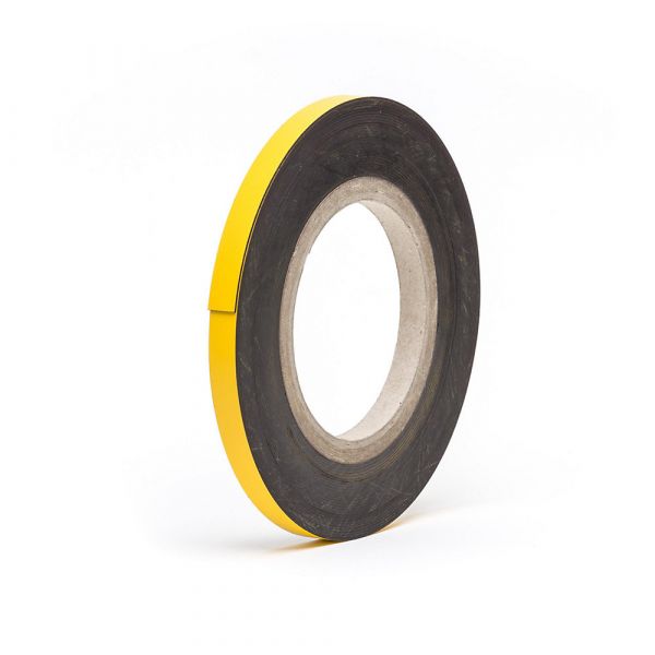Kaiser+kraft Letreiros Magnéticos para Armazém, Mercadoria em Rolo, Amarelo, Altura 10 mm, Comprimento do Rolo 10 M Amarelo