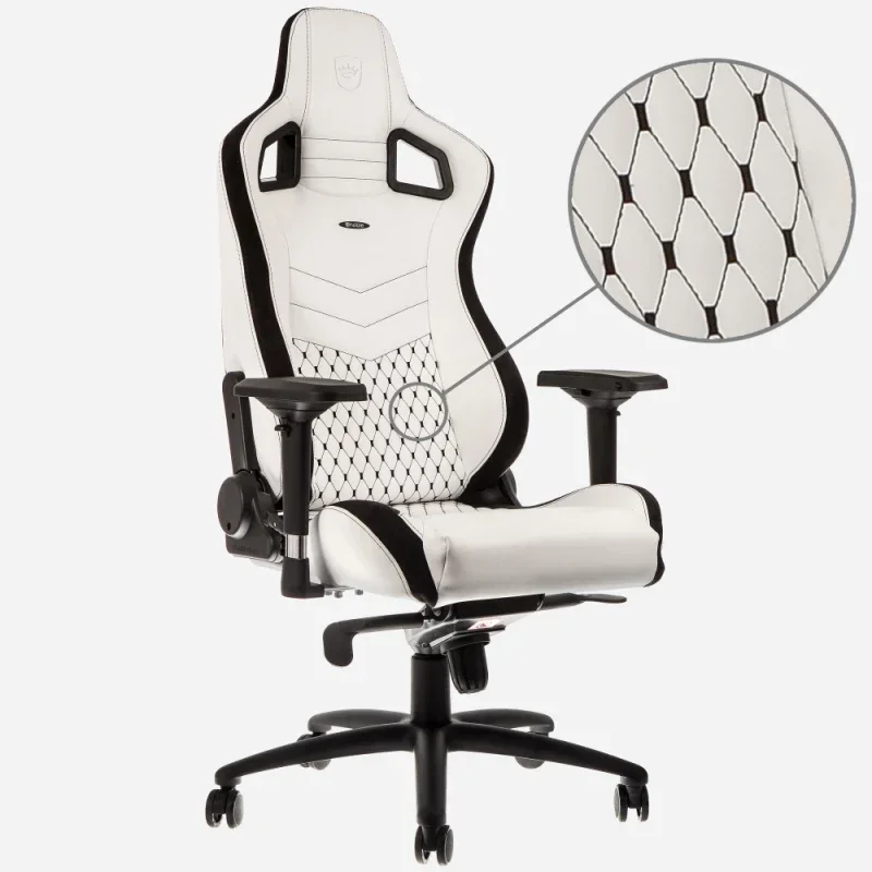 Cadeira Noblechairs EPIC PU Leather Branco / Preto
