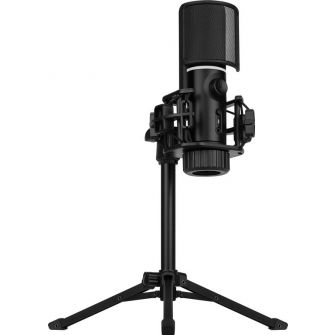 Microfone Streamplify MIC RGB c/ tripod Incluído - Preto