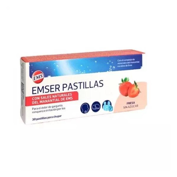 Emser Pastilhas Morango 30 Unidades