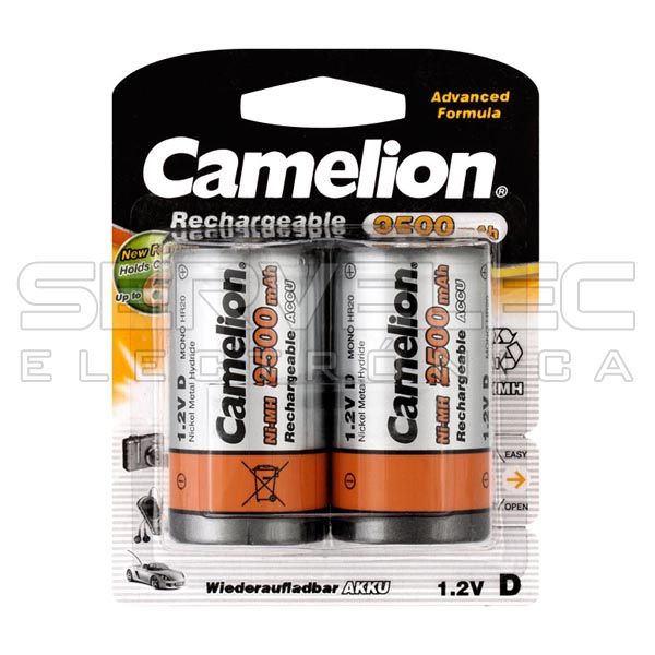 Camelion Pilha Recarregável Ni-mh Hr20 1.2v 2.5a