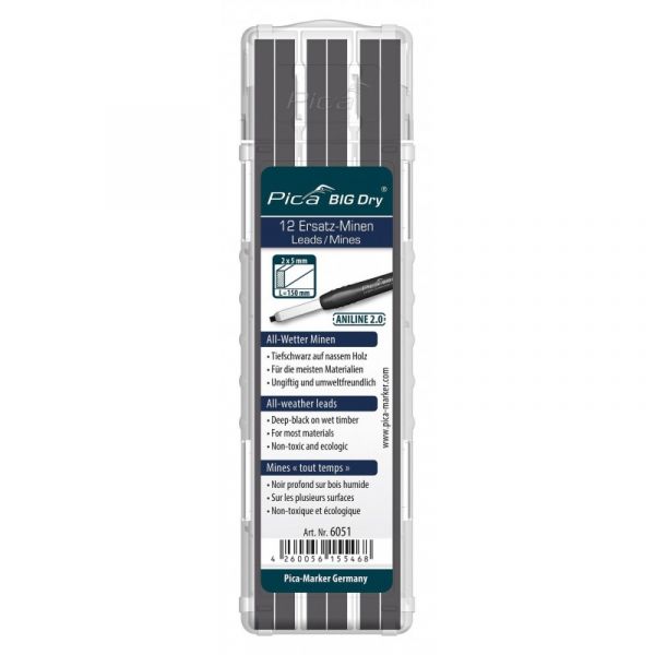 Pica Minas Todo Tiempo Aniline 2.0 - Big Dry Contenido Estuche 12 Minas