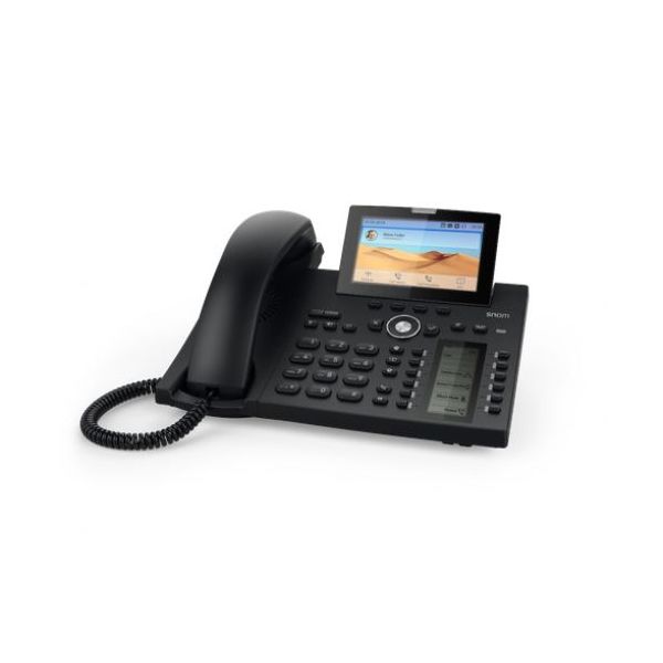 Snom Telefone Ip D385 Preto Bluetooth, Poe Voip (sip) com Fios Mão