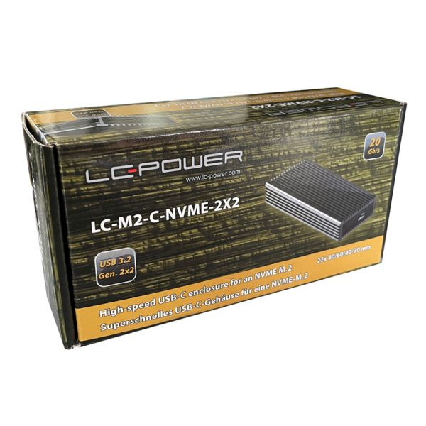 LC Power Caixa para Disco LC-M2-C-NVME-2X2