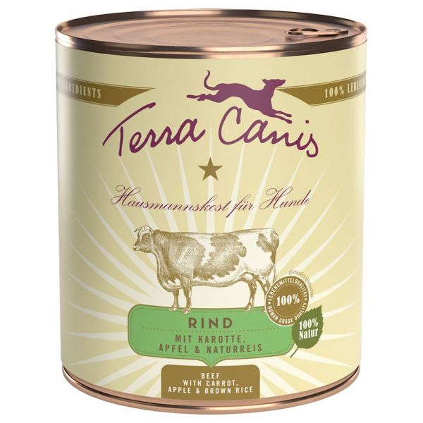 Ração Húmida Terra Canis Classic Vaca com Cenoura, Maçã e Arroz Integral 400 gr