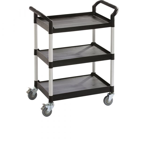 Kaiser+kraft Carros Multiusos, 3 Andares, 250 Kg, Cxlxa 850 X 480 X 1000 mm, Preto Preto - M66892-507561