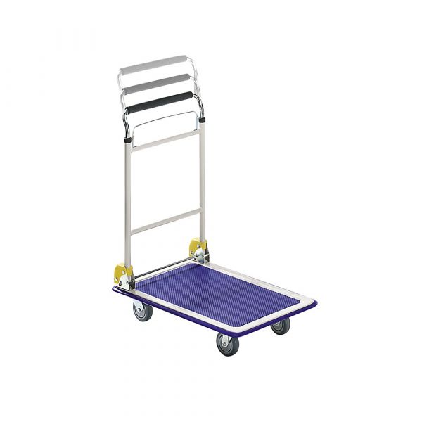 Kaiser+kraft Carro de Plataforma Max, Varão de Empurrar Telescópico, Rebatível, 200 Kg Branco Pérola Ral 1013 - M1024079-968518