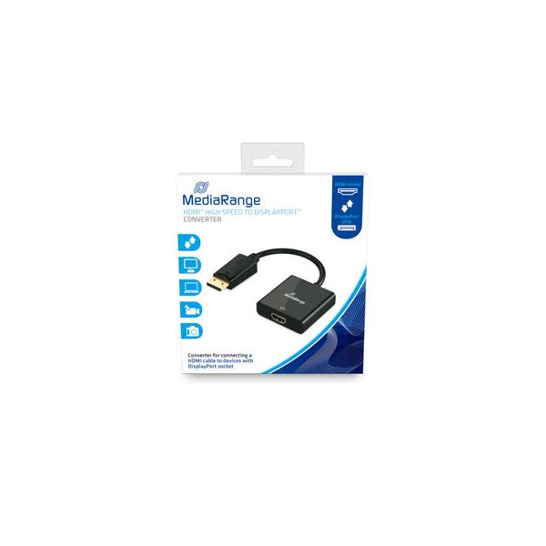 MediaRange Adaptador DisplayPort para HDMI MRCS177 18 Gbit/s 20cm Black