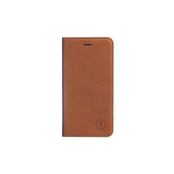 JT Berlin Bolsa Pele Leatherbook Magic para iPhone 7 Plus Cognac