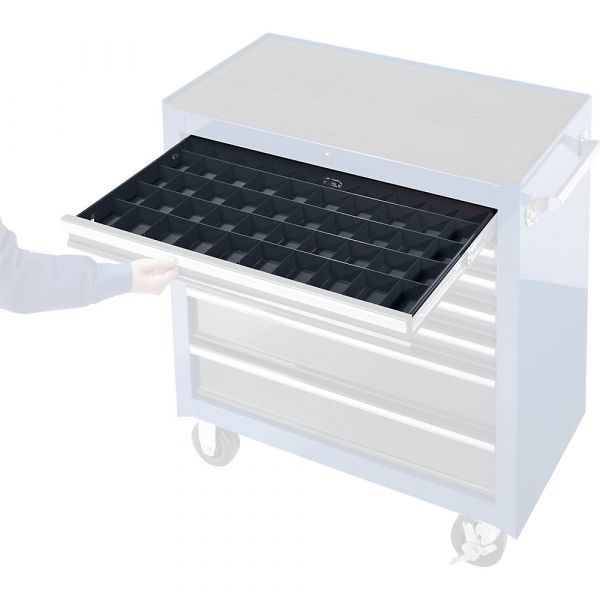Kaiser+kraft Conjunto de Divisórias para Gavetas, 9 Separadores Longitudinais, 4 Separadores Transversais para Gavetas 75 mm de Altura, para Carros de Ferramentas - M1027634-114579
