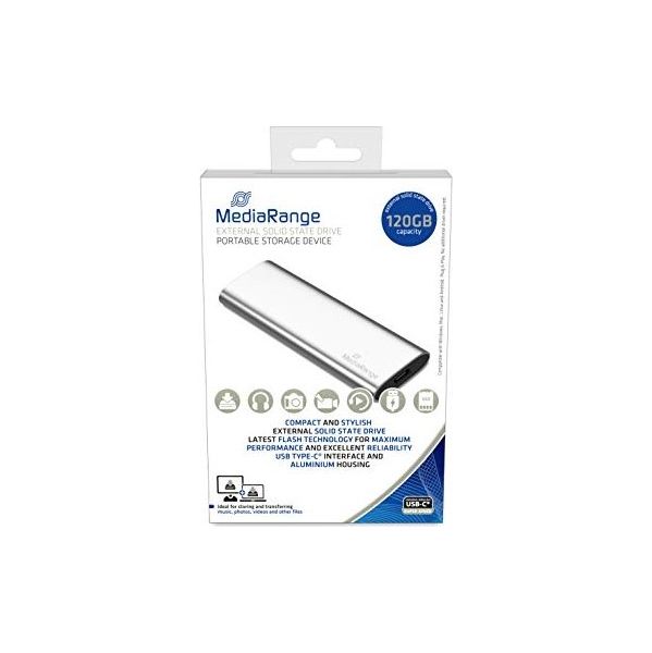 Disco Externo SSD MediaRange 120GB External USB-C 3.2 - MR1100